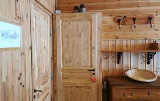 Entrée de l'appartement à Pra Loup